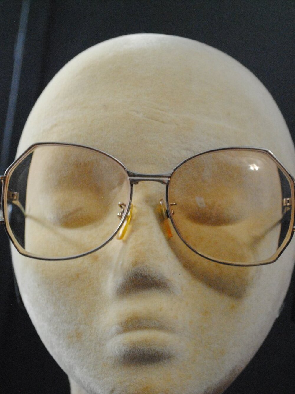 Vintage 1970s Large Venice Eyeglasses with Thick Tinted Glass